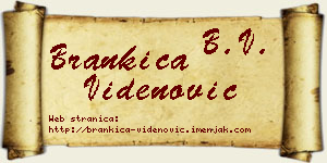 Brankica Videnović vizit kartica